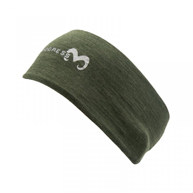 čelenka Progress HEADBAND merino khaki melír