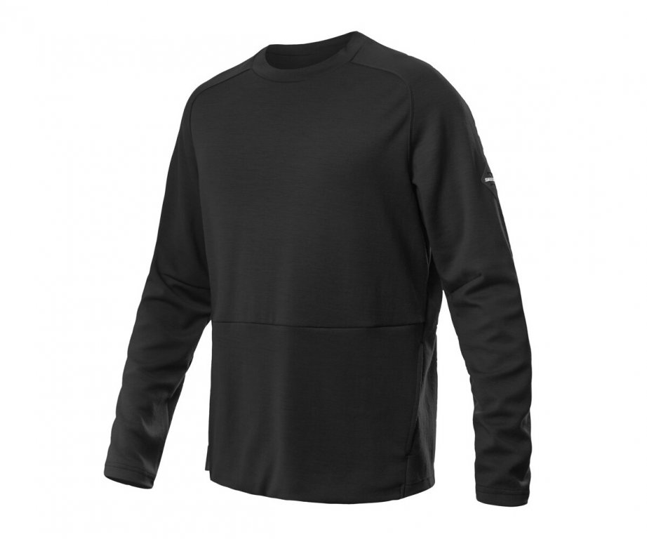 mikina pánská SENSOR MERINO UPPER TRAVELLER černá Velikost.: XL