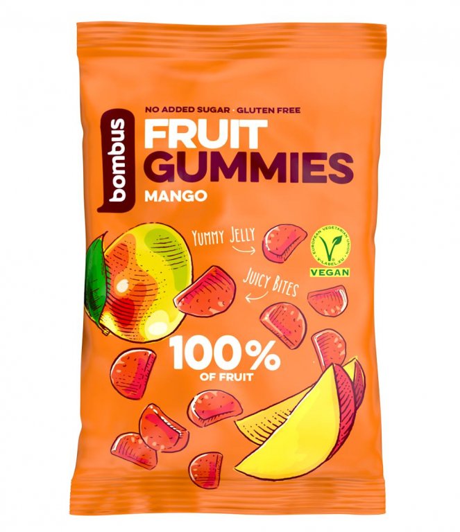 bonbony Bombus 100% ovocné mango