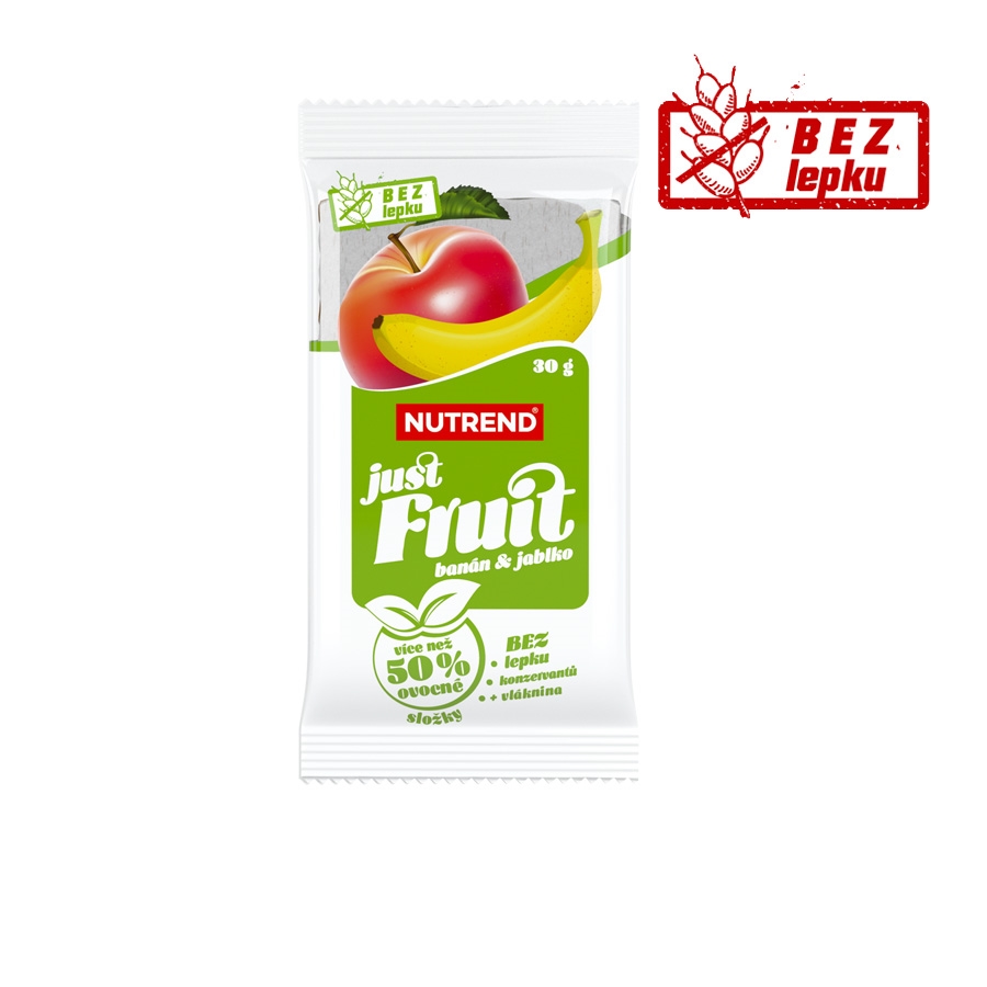 Nutrend tyčinka JUST FRUIT, 30g banán a jablko
