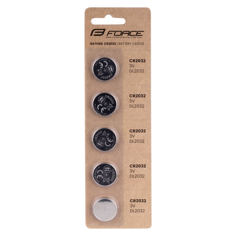 baterie CC+pulsmetrů FORCE CR2032 5ks
