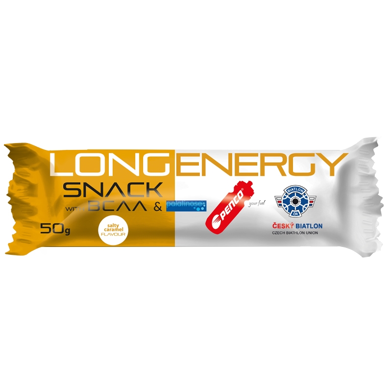 PENCO Long Energy Snack, tyčinka, 50 g slaný karamel