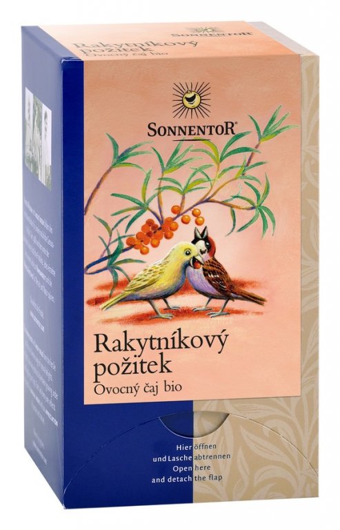 čaj "Rakytníkový požitek" Sonnentor 54g porcovaný