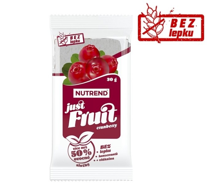 tyčinka Nutrend JUST FRUIT brusinka 30g exp. 01/25