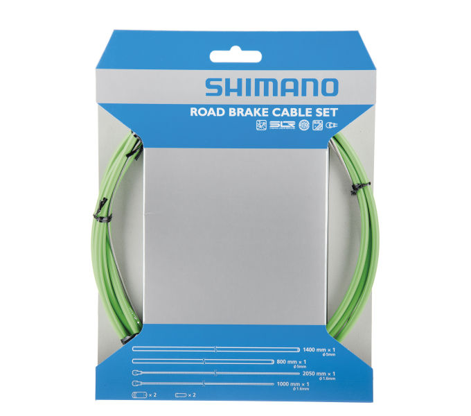 Shimano-servis bowdeny+lanka Shimano set 1.6 x 1000/2050mm, 800/1400mm zelený