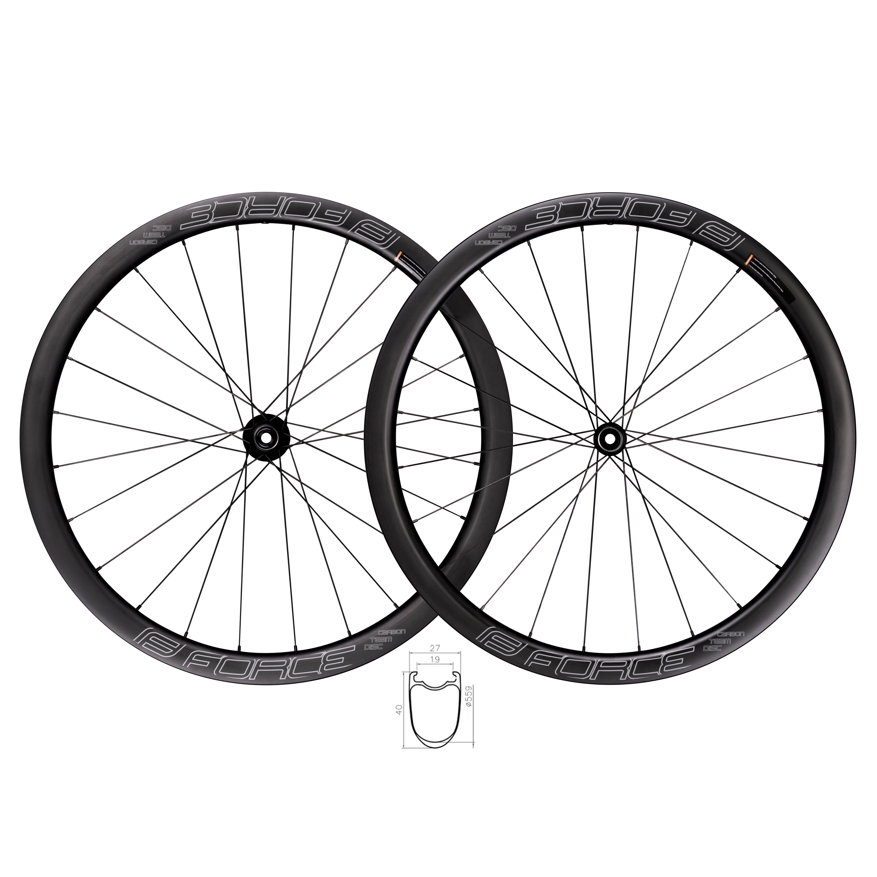 FORCE kola siln.FORCE TEAM SP KARBON DISC 40 plášťová