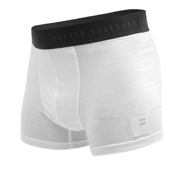 boxerky SENSOR MERINO CORDURA bílé Velikost.: S