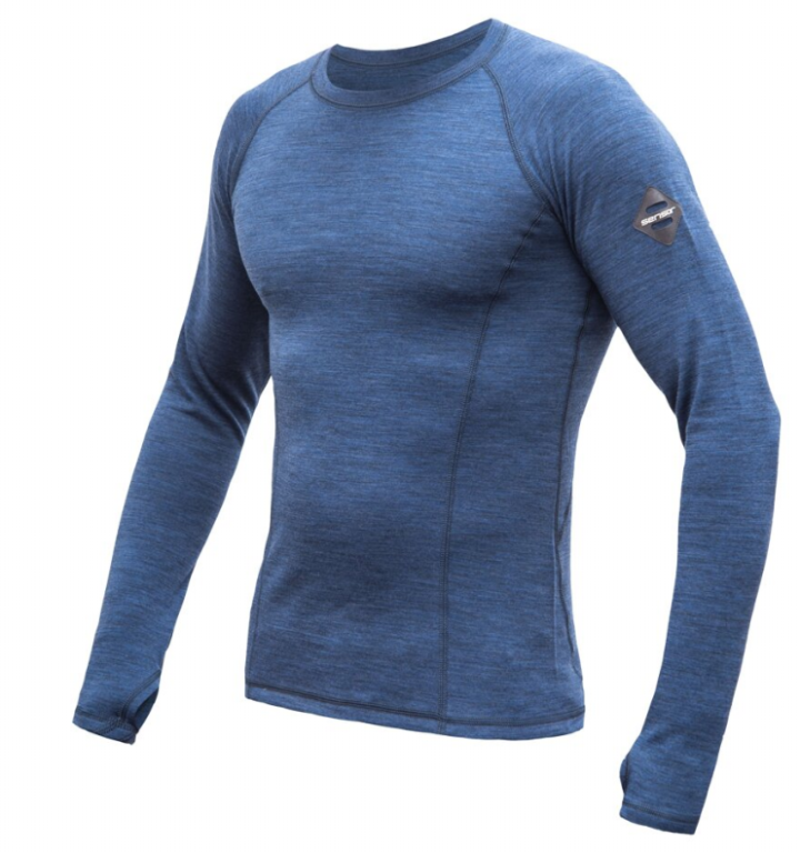 triko dlouhé pánské SENSOR MERINO BOLD modré Velikost.: M