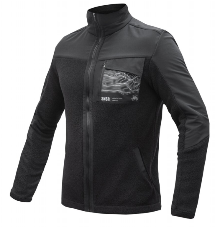 bunda pánská SENSOR TEDDY fleece černá Velikost.: S
