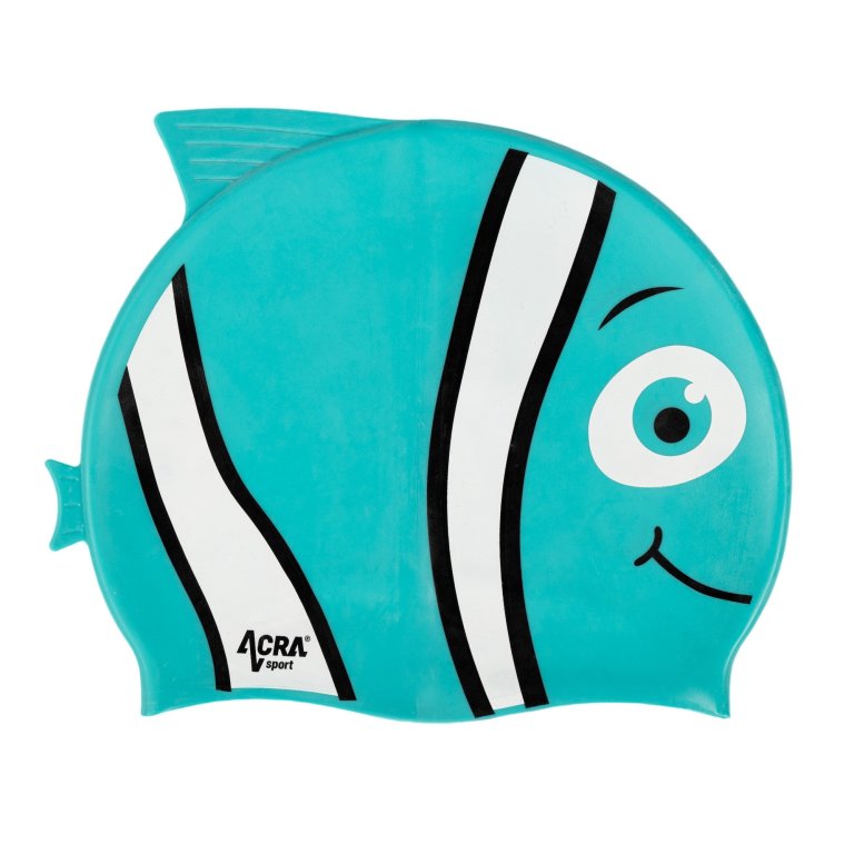čepice plavecká dětská Acra NEMO tyrkysová