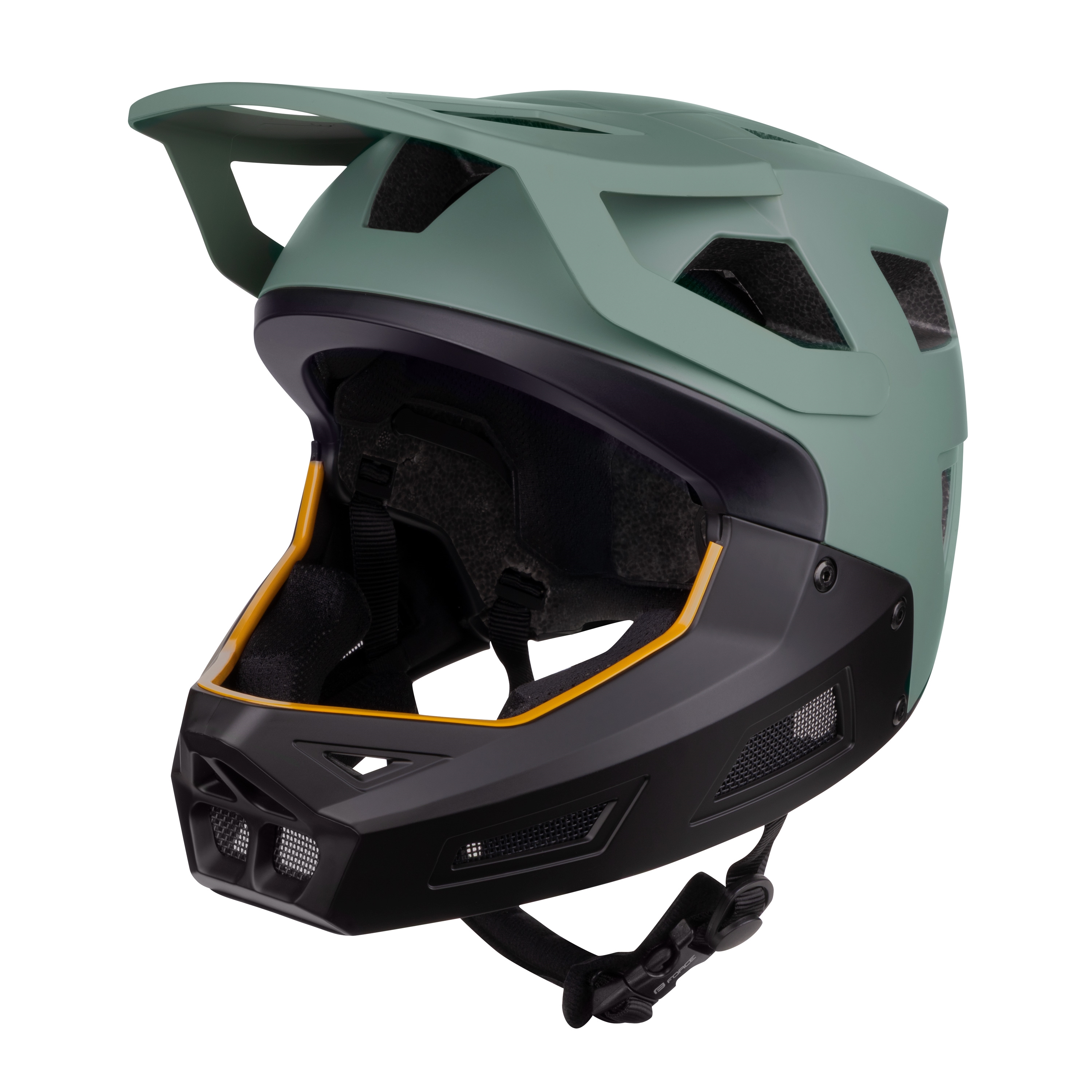 přilba FORCE DROP downhill, zeleno-černá Varianta: L-XL