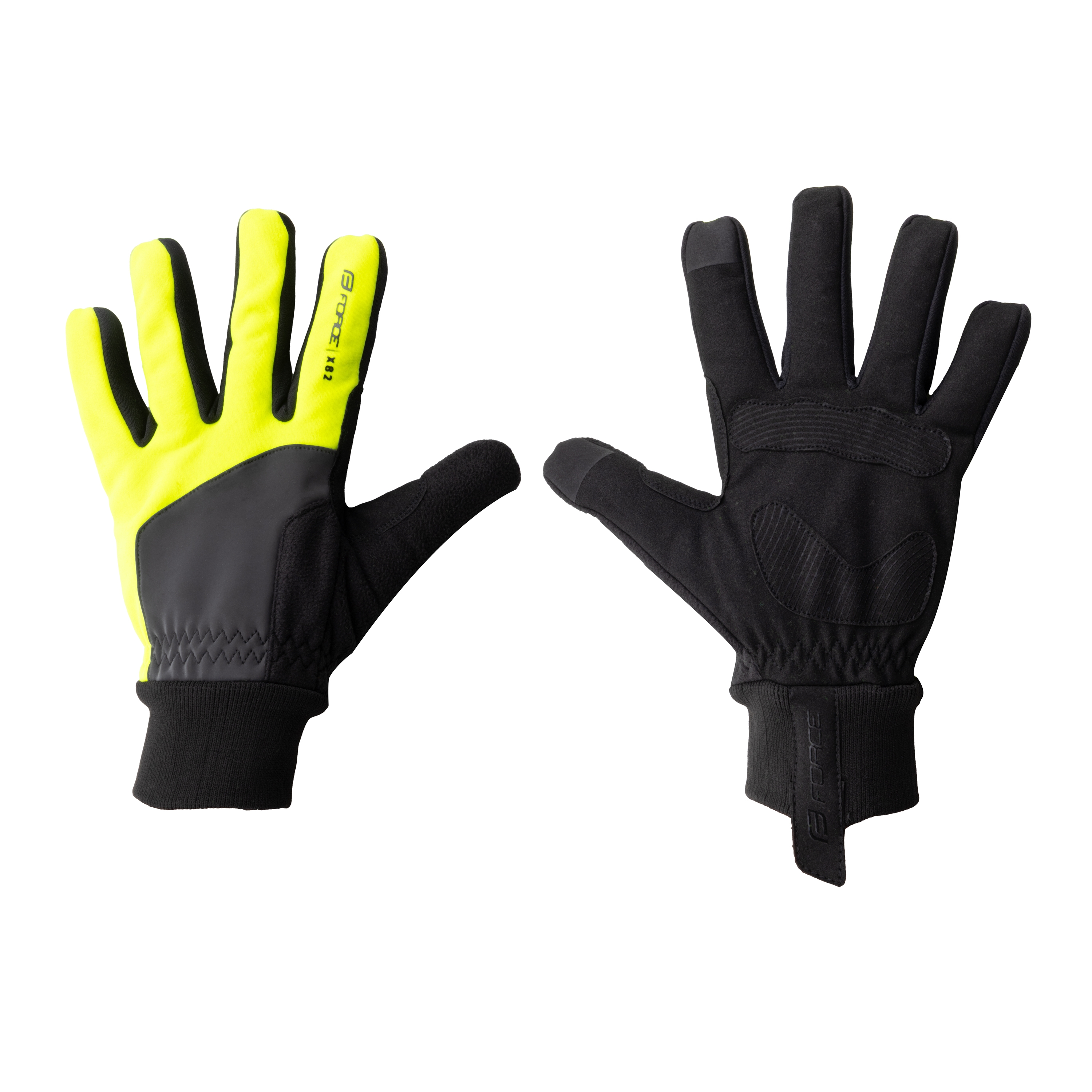 rukavice FORCE X82, fluo Varianta: 3XL