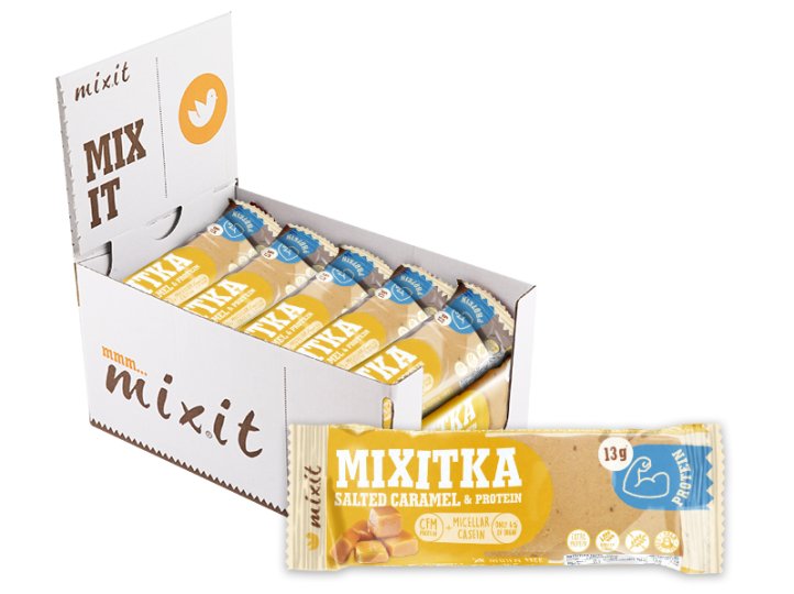 tyčinka Mixit bez lepku slaný karamel 13g exp. 12/25