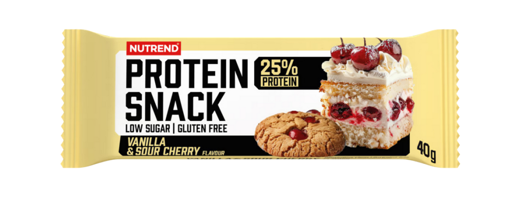 tyčinka Nutrend Protein Snack vanilka & višeň v mléčné čokoládě, 40g exp. 12/25