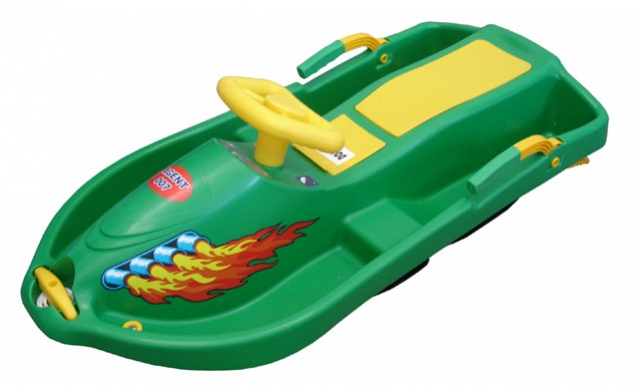 kluzák s volantem Plastkon Snowboat zelený