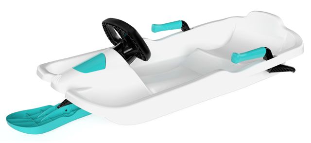 kluzák s volantem Plastkon Skipper bílý