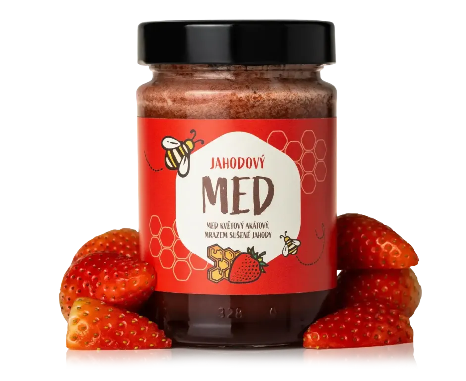 med jahodový NaturalProtein 400g