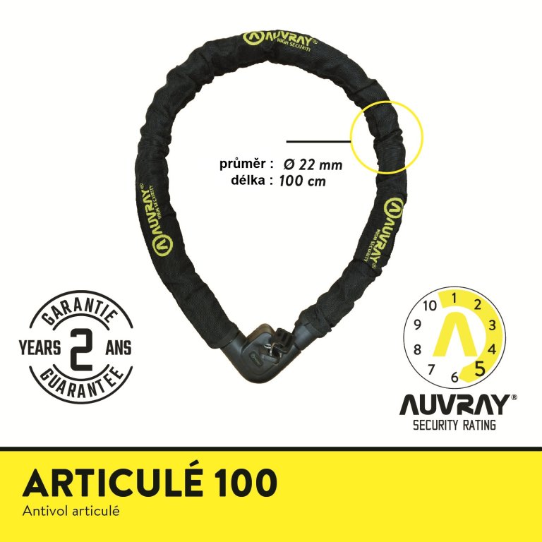 zámek Auvray Articule 22x1000mm řetězový