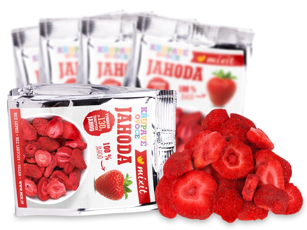 křupavé ovoce do kapsy - jahoda Mixit 5x13g