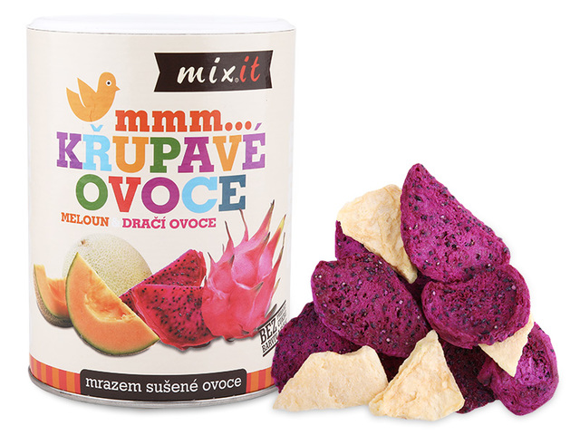 křupavé ovoce - dračí ovoce a meloun Mixit 80g