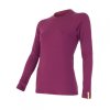 triko dlouhé dámské SENSOR MERINO DOUBLE FACE lilla