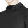 triko dlouhé pánské SENSOR MERINO DOUBLE FACE s kapucou černé