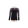 triko dlouhé dámské SENSOR MERINO IMPRESS černé/floral