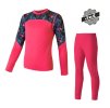 komplet dětský SENSOR MERINO IMPRESS set magenta/floral (Velikost 110)