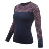 triko dlouhé dámské SENSOR MERINO IMPRESS deep blue/origami (Velikost L)
