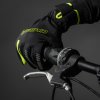 Zimní cyklistické rukavice pro děti Kids Waterproof černé/neonově žluté