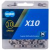 řetěz KMC X10 šedý 114 čl. BOX 10s