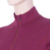 triko dlouhé dámské SENSOR MERINO DOUBLE FACE zip lilla
