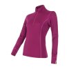 triko dlouhé dámské SENSOR MERINO ACTIVE zip lilla