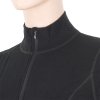 triko dlouhé dámské SENSOR MERINO DOUBLE FACE zip černé
