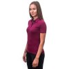 triko krátké dámské SENSOR MERINO ACTIVE POLO lila (Velikost L)