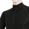 triko dlouhé pánské SENSOR MERINO ACTIVE zip černé (Velikost L)