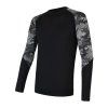 triko dlouhé pánské SENSOR MERINO IMPRESS černá/honeycomb (Velikost S)