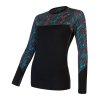 triko dlouhé dámské SENSOR MERINO IMPRESS černá/stripes