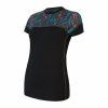 triko krátké dámské SENSOR MERINO IMPRESS černá/stripes (Velikost S)