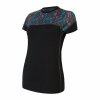 triko krátké dámské SENSOR MERINO IMPRESS černá/stripes