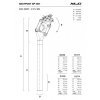 sedlovka 27.2 x 350mm XLC SP-S07 odpružená Al černá do 70kg