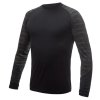triko dlouhé pánské SENSOR MERINO IMPRESS černá/batik (Velikost L)