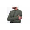 mikina pánská SENSOR COOLMAX THERMO celozip černá/olivová (Velikost L)