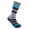 ponožky SENSOR SLOPE MERINO šedá/černá/tyrkys (Velikost 3-5)