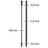 drát nerez Sapim CX Ray 2-2,3/0,9-2 x 308mm přímý černý