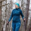 mikina dámská Progress TISPA ZIP MERINO petrol