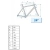 rám MTB carbon 29" 15" surový povrch černý