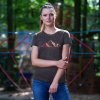 triko krátké dámské Progress VINKA "MOUNTAINS" šedý melír