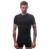 triko krátké pánské SENSOR MERINO DOUBLE FACE černé (Velikost L)