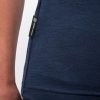 triko krátké dámské SENSOR MERINO ACTIVE SONGBIRDS tm. modré (Velikost L)